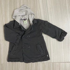 Babystyle Double-Breasted Cotton Jacket w/ Detachable Hood – 18-24M |